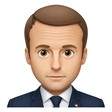 met plus de détails surtout au niveau de la hairline pour Macron  sticker