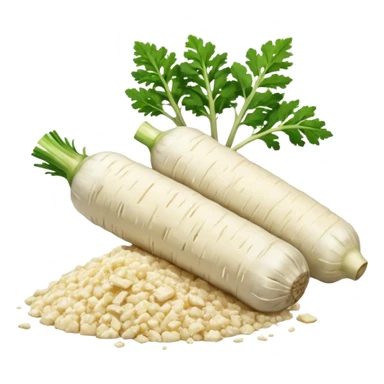 small pile of horseradish, simple, clear sticker