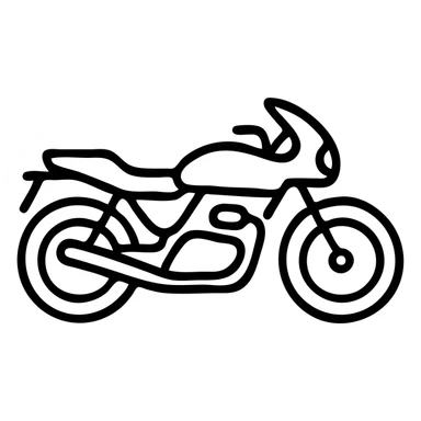 GT 650 motorcycle simple outline icon sticker