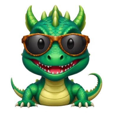 dragon with sunglasses sticker