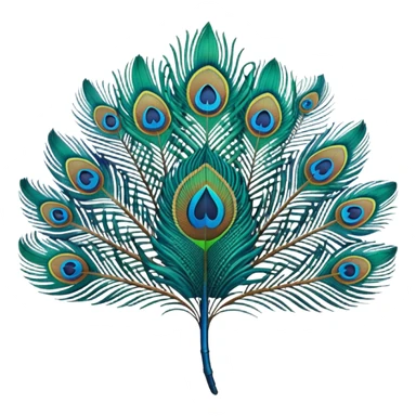 peacock feather sticker