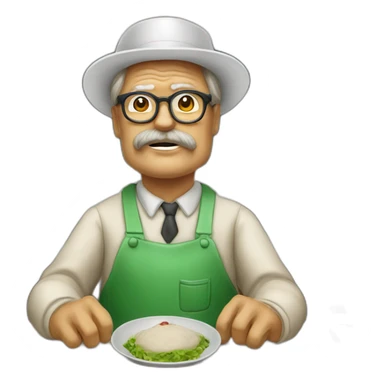 Theodore Roosevelt as a lunch lady sticker