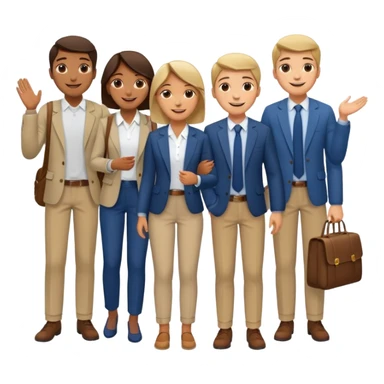 Please create an image of young people departing overseas for employment. sticker