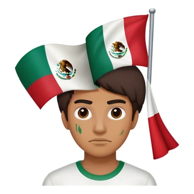 Mexican flag hurting American flag sticker