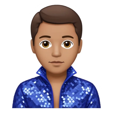 Mark Calderon, R&B Singer (b. 1969) from Color Me Badd with medium brown hair, periwinkle sequin outfit sticker