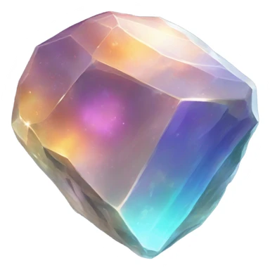 An opalescent rock gem planet sticker