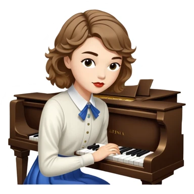 Arizona Muse playing the piano sticker