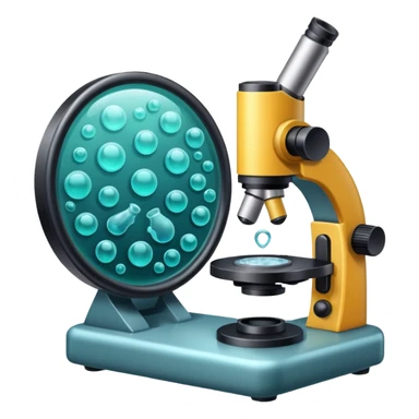cell under microscope sticker