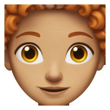 Red hair girl gym brown eyes  sticker