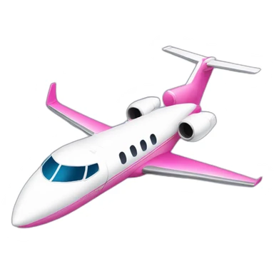 Pink and modern private jet  sticker