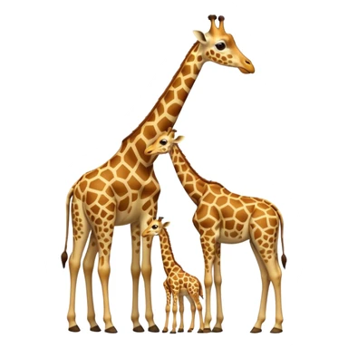 High resolution giraffe with its baby sticker