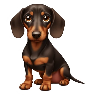 dachshund brown cute sticker