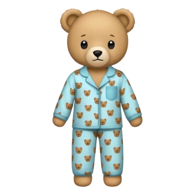 Pajamas with teddy bear pattern  sticker