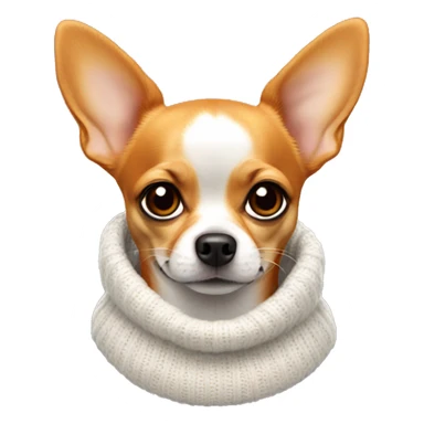 orange chihuahua in a white sweater sticker