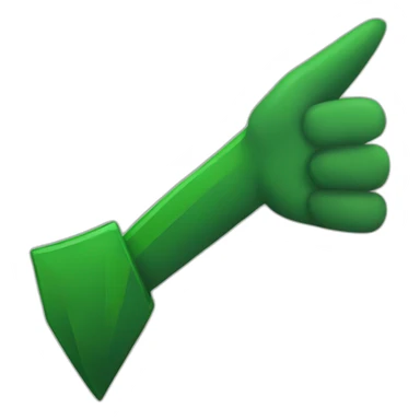 downs side hand arrow sticker