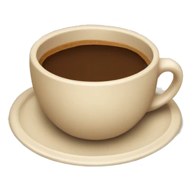 beige cup of coffee and on a saucer sticker