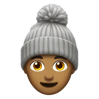 gray beanie  sticker