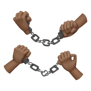 hand cuffs on hands sticker