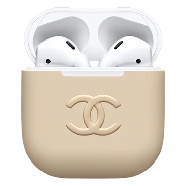 Chanel beige AirPods sticker