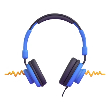 sound wave being enjoying music with headphones sticker