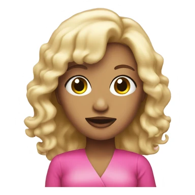 Blonde pop singer in pink  sticker