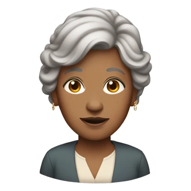 Trans lady with brown hair and old lady clothes sticker