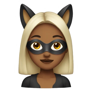 masked girl with animal ears sticker