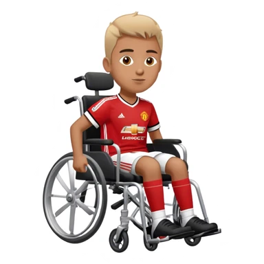 Manchester United fan in wheelchair sticker