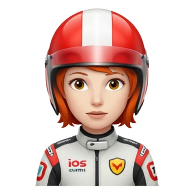 red haired racer sticker