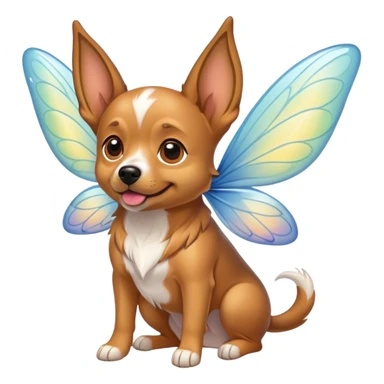 perro con alas de hada sticker