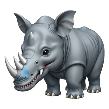 Elephant +rhino +megalodon sticker