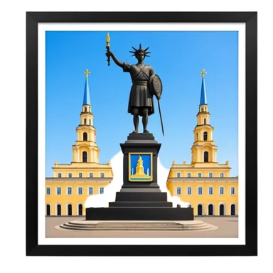 The Statue of Independence on Main Square in Ukraine sticker