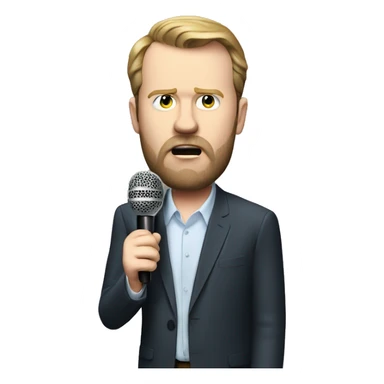 james o'brien speaking into a microphone  sticker