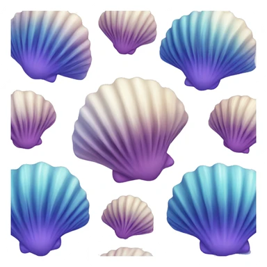 Coquillages bleu et violet qui brille  sticker
