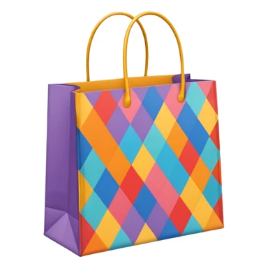 aesthetic shopping bag with pattern sticker