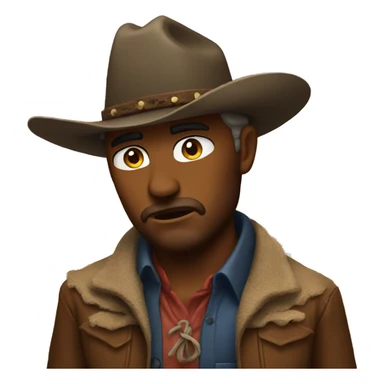 Cowboy emoji but sad  sticker
