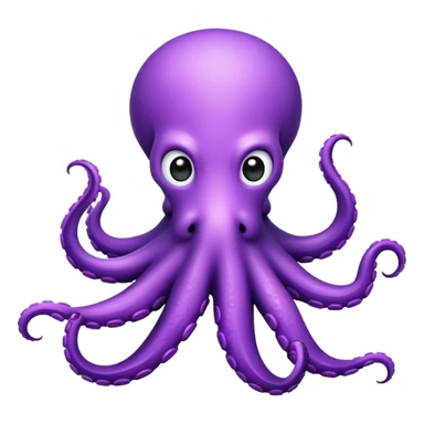 Purple octopus thinking sticker