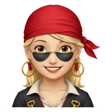 Creates a emoji for pirates girl sticker