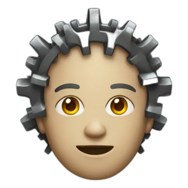 Gears Head person sticker