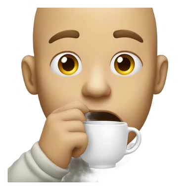 Person drinking out of a cup sticker