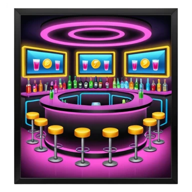 In most clubs, tables are placed between the dance floor and the walls of the room, with a bar to one side and the DJ booth usually elevated above the dance floor. sticker