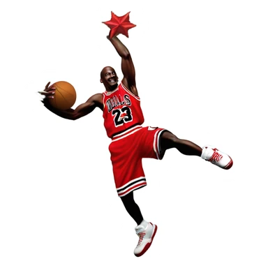 Michael Jordan dunking over Christmas tree  sticker