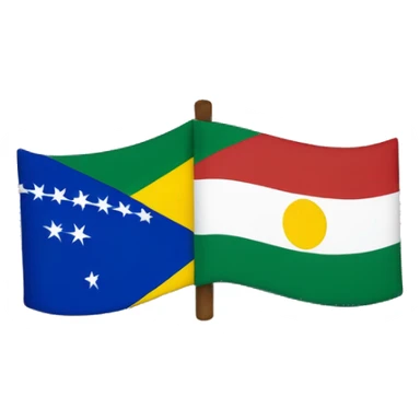 half brazil and half usa flag🇧🇷🇺🇸 simple perfect 50/50 sticker