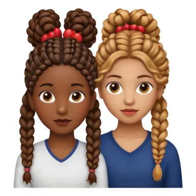 
- Two Brown Girls with Extension Braids:

- One Brown Girl with Hair Up:

- One Mixed Girl with Long Curly Hair:
- One Girl with Long Brunette Roots and Strawberry Blonde Ends: sticker