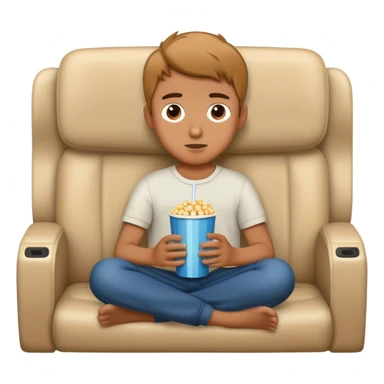 boy watching a movie sticker