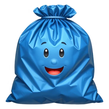 blue garbage bag sticker