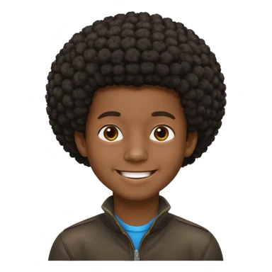 Black boy with a small afro  sticker