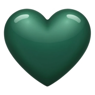 Dark green heart emoji sticker