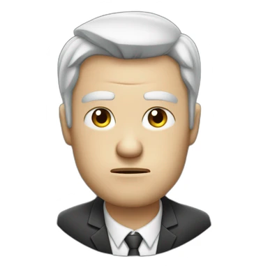 white-man-hr-manager-crossed-arms-angry looks in profile sticker