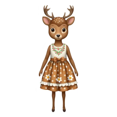 Deer with a dress sticker